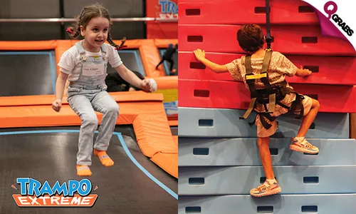 Trampoline Jumping + Fun Climbing at Trampo Extreme!